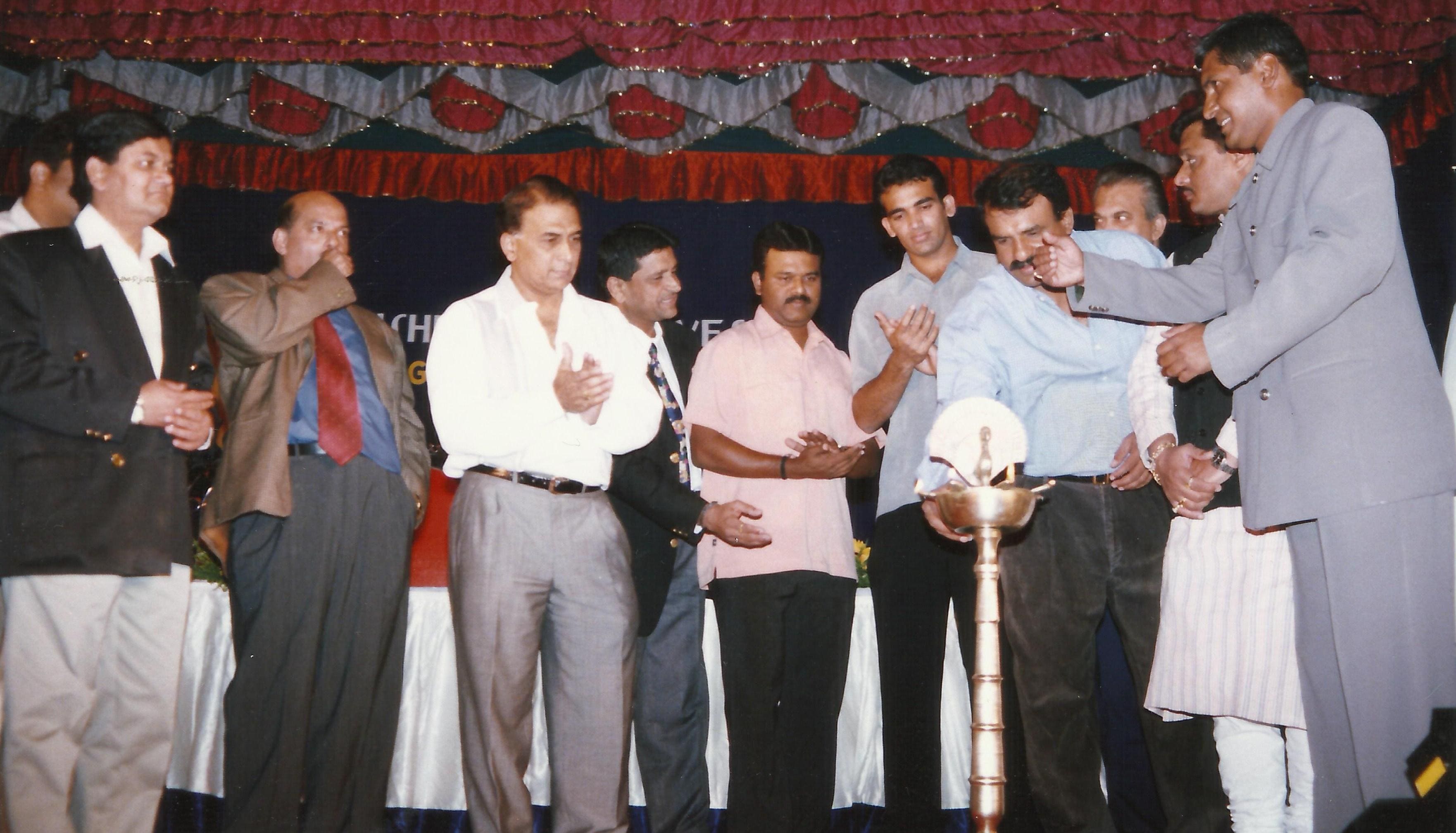 Sunil Gavaskar and Zaheer Khan